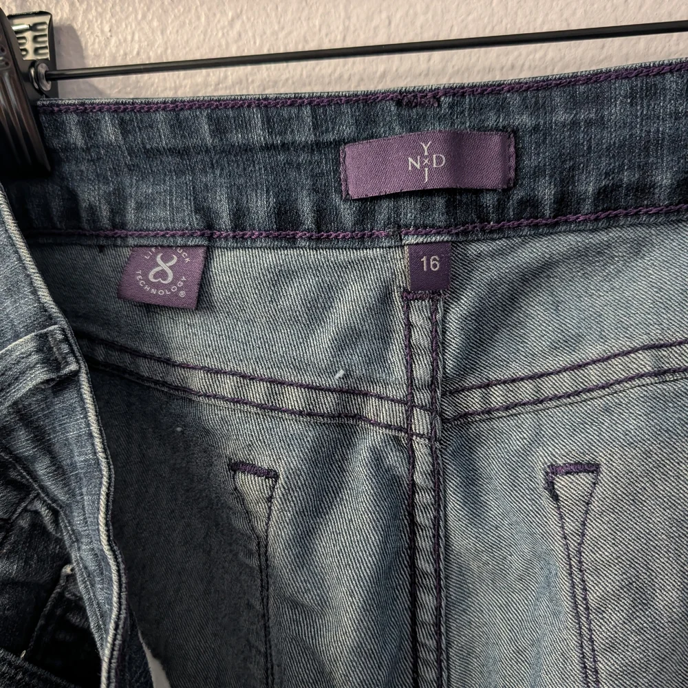 NYDJ Women's Dark‎ Wash Straight Leg Jeans, Size 16